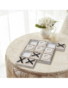 Juego de Tres en Raya de Madera JEVERGN 32 cm Decorativo 2