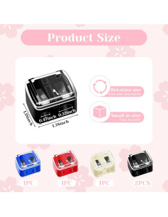 Paquete de 5 Sacapuntas de Maquillaje Salbsever Multicolores 2