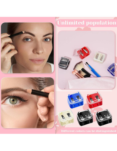 Paquete de 5 Sacapuntas de Maquillaje Salbsever Multicolores