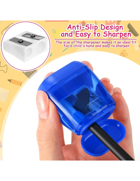 48 Sacapuntas Manuales Chivertion Doble Agujero Portátiles