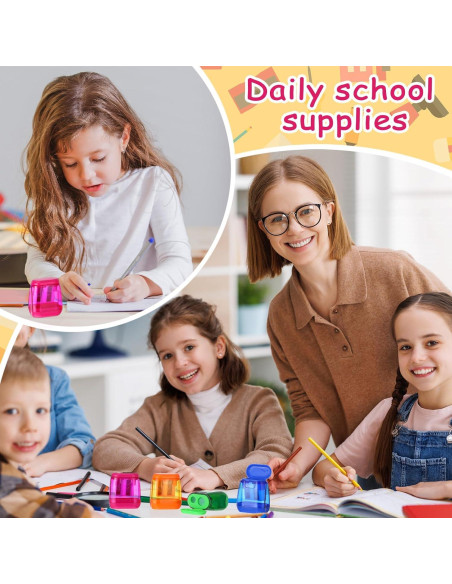 48 Sacapuntas Manuales Chivertion Doble Agujero Portátiles