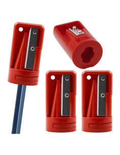 Sacapuntas de Carpintero Notoke - Paquete de 4 Manuales Rojos