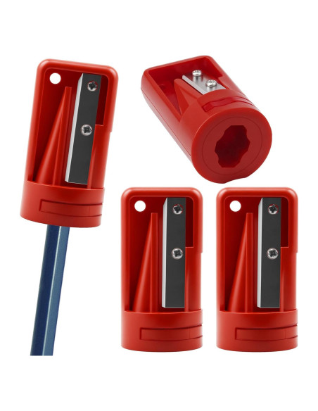 Sacapuntas de Carpintero Notoke - Paquete de 4 Manuales Rojos