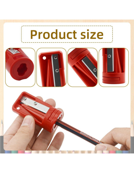 Sacapuntas de Carpintero Notoke - Paquete de 4 Manuales Rojos