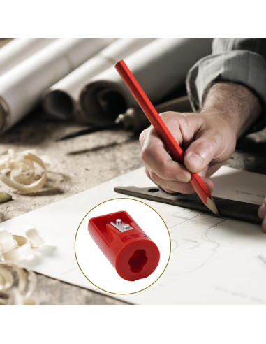 Sacapuntas de Carpintero Notoke - Paquete de 4 Manuales Rojos
