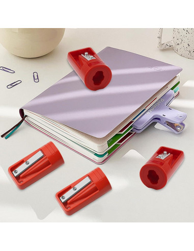 Sacapuntas de Carpintero Notoke - Paquete de 4 Manuales Rojos