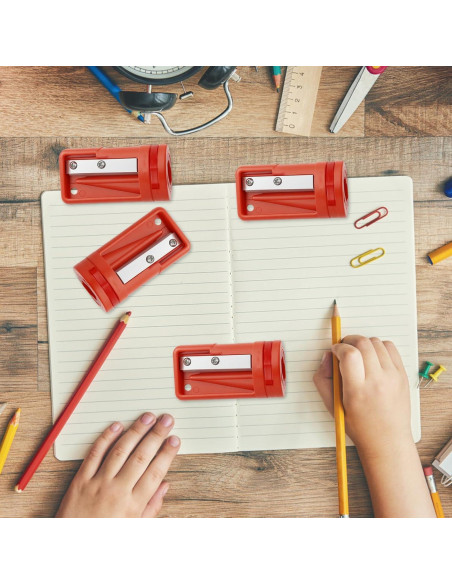 Sacapuntas de Carpintero Notoke - Paquete de 4 Manuales Rojos