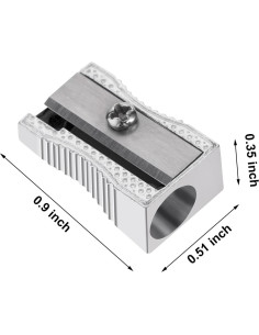 Sacapuntas Manuales Frienda 48 Pack Metal Plata Portátil 2
