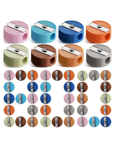 800 Sacapuntas Mini Resurhang Coloridos para Niños - 2.7 cm