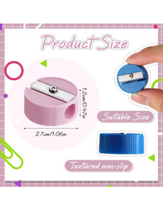 800 Sacapuntas Mini Resurhang Coloridos para Niños - 2.7 cm 2