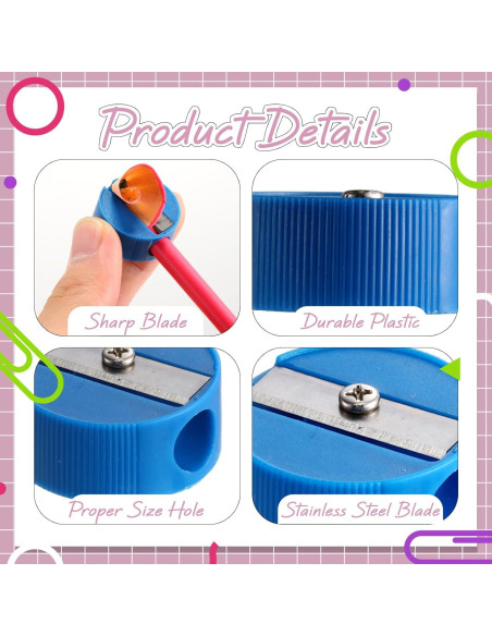 800 Sacapuntas Mini Resurhang Coloridos para Niños - 2.7 cm