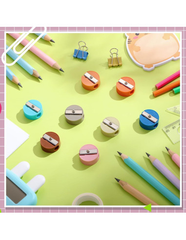 800 Sacapuntas Mini Resurhang Coloridos para Niños - 2.7 cm