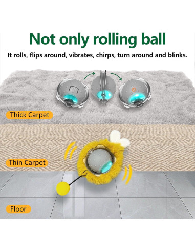 Bola Interactiva para Gatos LEPLE LP16 Gris 8.89cm