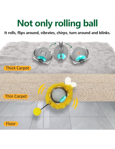 Bola Interactiva para Gatos LEPLE LP16 Gris 8.89cm