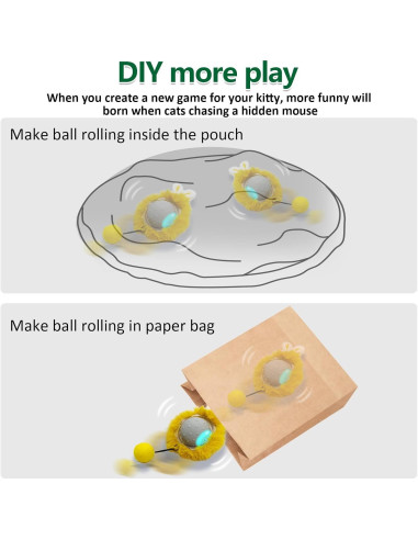 Bola Interactiva para Gatos LEPLE LP16 Gris 8.89cm