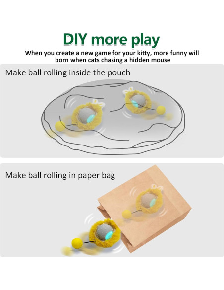 Bola Interactiva para Gatos LEPLE LP16 Gris 8.89cm