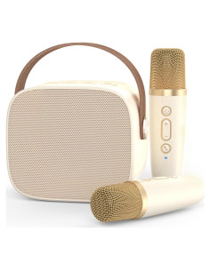 Mini Máquina de Karaoke MEGUO M1 Altavoz Bluetooth 2 Micrófonos