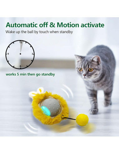 Bola Interactiva para Gatos LEPLE LP16 Gris 8.89cm