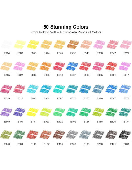 Set de Lápices de Colores Borrables KALOUR 50 Colores