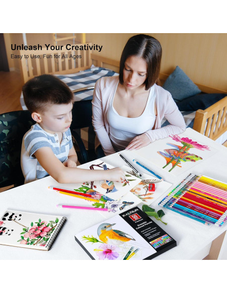 Set de Lápices de Colores Borrables KALOUR 50 Colores