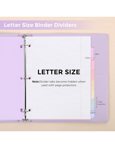 Divisores de Plástico SKYDUE 8 Pestañas para Carpeta 3 Anillas