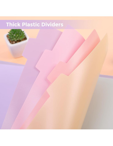 Divisores de Plástico SKYDUE 8 Pestañas para Carpeta 3 Anillas