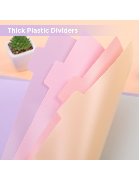 Divisores de Plástico SKYDUE 8 Pestañas para Carpeta 3 Anillas