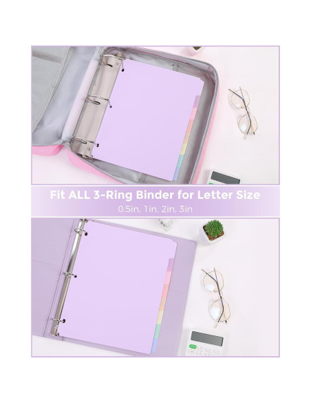 Divisores de Plástico SKYDUE 8 Pestañas para Carpeta 3 Anillas