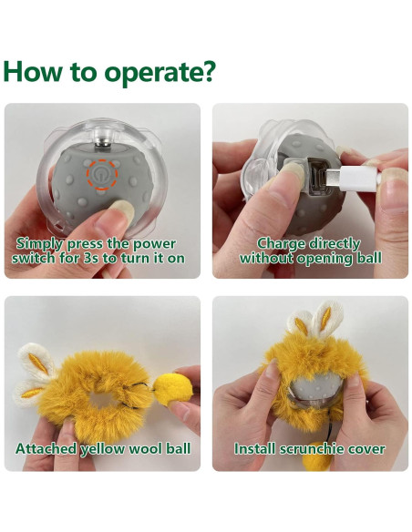 Bola Interactiva para Gatos LEPLE LP16 Gris 8.89cm