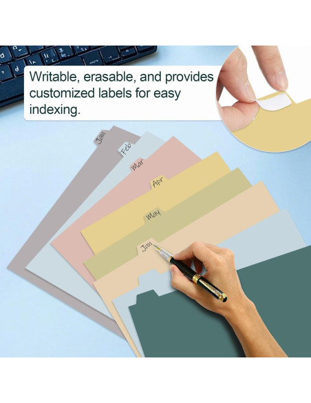 Separadores de Carpeta de 3 Anillos Clipique 8 Pestañas