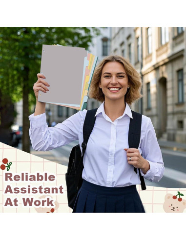 Separadores de Carpeta de 3 Anillos Clipique 8 Pestañas