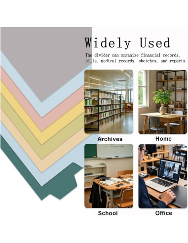 Separadores de Carpeta de 3 Anillos Clipique 8 Pestañas