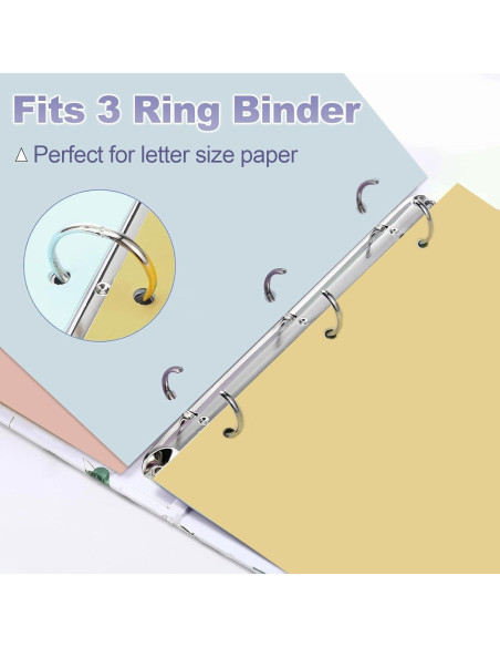 Separadores de Carpeta de 3 Anillos Clipique 8 Pestañas