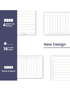 Tablero Magnético de Tareas ALEZEL 4 Piezas 10.9x22.9 cm 2