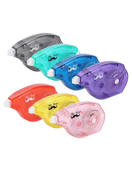 Cintas de Corrección Mr. Pen, Paquete de 7, 10 m, Blanca