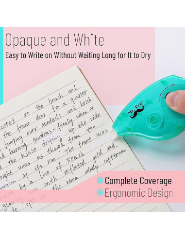 Cintas de Corrección Mr. Pen, Paquete de 7, 10 m, Blanca