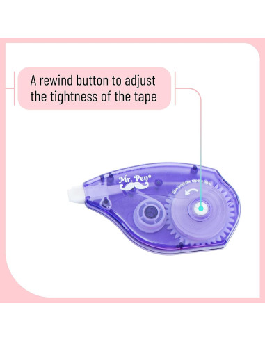 Cintas de Corrección Mr. Pen, Paquete de 7, 10 m, Blanca