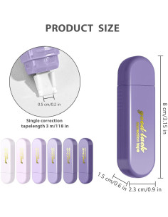 Cinta Correctora Estética Valtiner 6 Piezas Blanca 0.51 cm 2