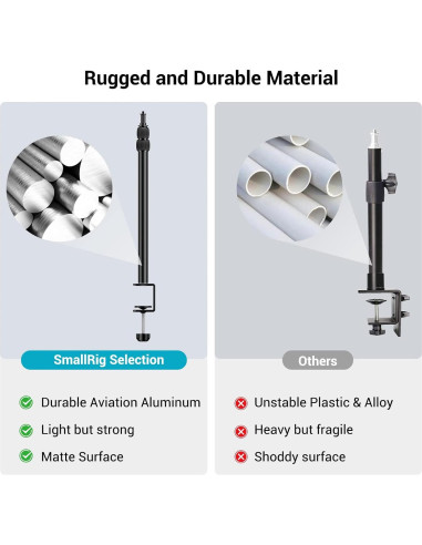 Soporte de Mesa para Cámara SmallRig 3488-SS Ajustable 48.5-100 cm