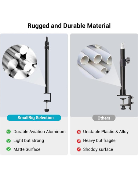 Soporte de Mesa para Cámara SmallRig 3488-SS Ajustable 48.5-100 cm