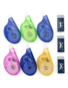 Set de Corrección 9 Piezas Mr. Pen - 6 Cintas 10 m y 3 Gomas