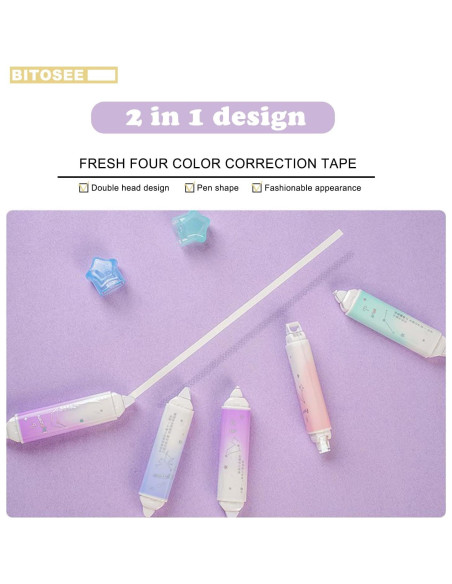 Cinta Correctora 2 en 1 BITOSEE BP-04 Secado Rápido