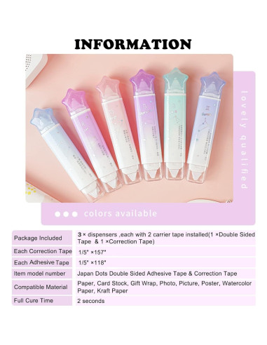 Cinta Correctora 2 en 1 BITOSEE BP-04 Secado Rápido