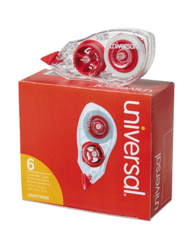 Cinta Correctora Universal One 75606 1.27cm x 800cm 6 Paquete