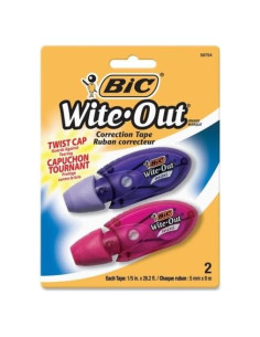 Cinta Correctora BIC Wite-Out Mini 0.51 cm x 5.99 m - 2 Unidades