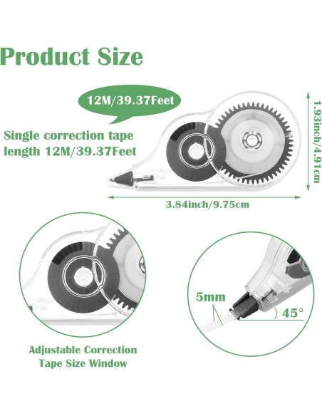 Cinta Correctora Auroray 36 Unidades 0.5 x 120 mm con Tapa