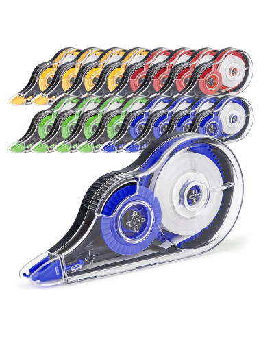 16 Cintas Correctoras Coloridas JEFURE 12m Resistente al Desgarro