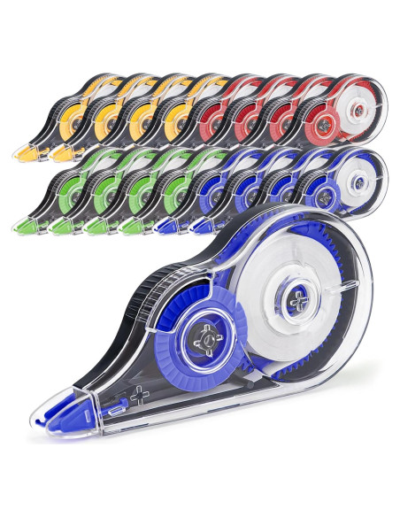 16 Cintas Correctoras Coloridas JEFURE 12m Resistente al Desgarro