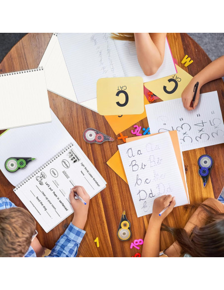 16 Cintas Correctoras Coloridas JEFURE 12m Resistente al Desgarro