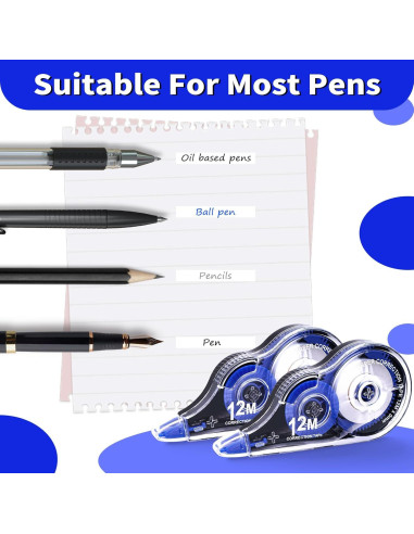 Cinta Correctora Sifniea Paquete de 10 Unidades 12m Azul